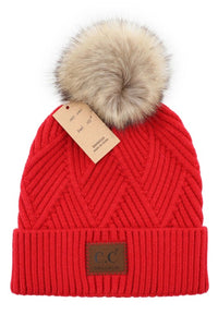 CC Beanie Pom Hat | Red
