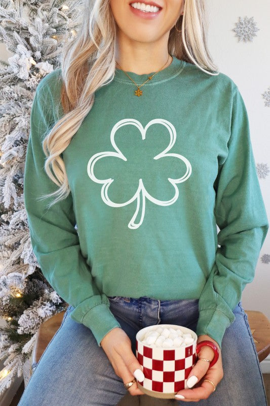 Shamrock St Patrick's Day Clover Long Sleeve Shirt