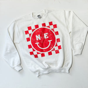 NE Checkered Crewneck