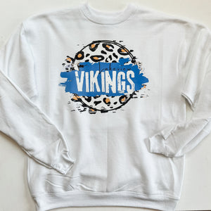 Vikings Round Cheetah Crewneck