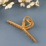 Metal Wood Grain Hair Clip - Loop